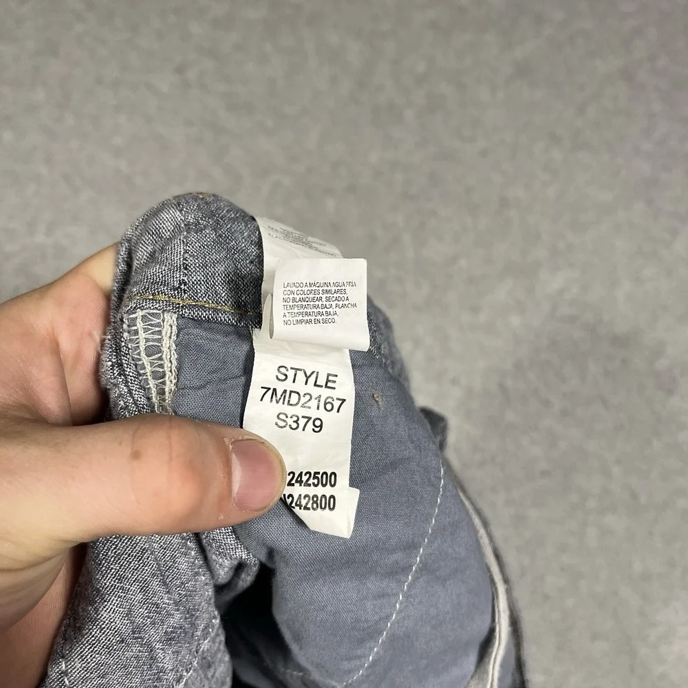 Lucky Brand Shorts Mens 30 Gray Linen Blend Saturday Stretch Chino Flat Front 9